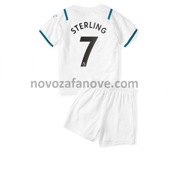 Nogometni Dres Manchester City Raheem Sterling 7 Dječji Gostujući 2021-2022 Kratkih Rukava