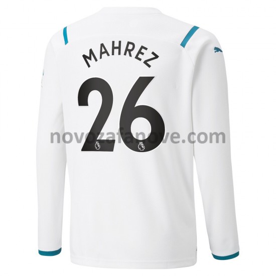 Nogometni Dres Manchester City Riyad Mahrez 26 Gostujući 2021-2022 Dugim Rukavima