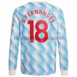 Nogometni Dres Manchester United Bruno Fernandes 18 Gostujući 2021-2022 Dugim Rukavima