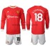 Nogometni Dres Manchester United Bruno Fernandes 18 Dječji Domaći 2021-2022 Dugim Rukavima
