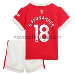 Nogometni Dres Manchester United Bruno Fernandes 18 Dječji Domaći 2021-2022 Kratkih Rukava
