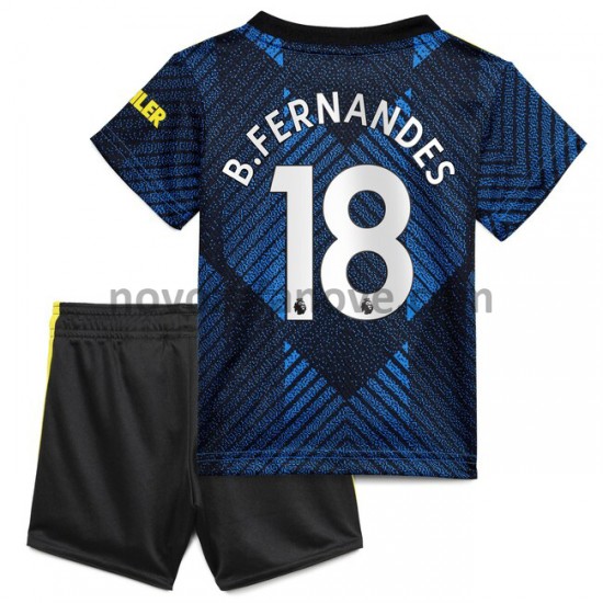 Nogometni Dres Manchester United Bruno Fernandes 18 Dječji Treći 2021-2022 Kratkih Rukava