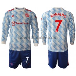 Nogometni Dres Manchester United Cristiano Ronaldo 7 Dječji Gostujući 2021-2022 Dugim Rukavima