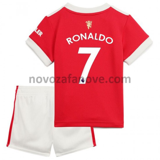 Nogometni Dres Manchester United Cristiano Ronaldo 7 Dječji Domaći 2021-2022 Kratkih Rukava