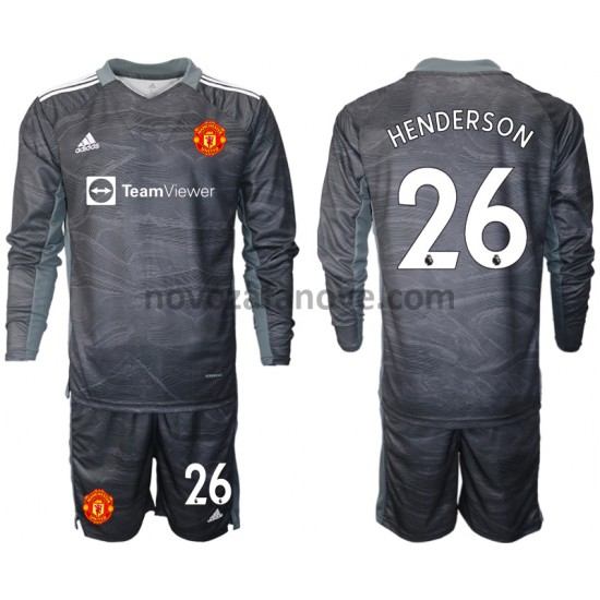 Nogometni Dres Manchester United Dean Henderson 26 Golmanski Dječji Gostujući 2021-2022 Dugim Rukavima