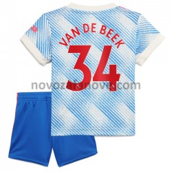 Nogometni Dres Manchester United Donny Van De Beek 34 Dječji Gostujući 2021-2022 Kratkih Rukava