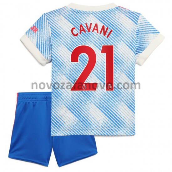 Nogometni Dres Manchester United Edinson Cavani 21 Dječji Gostujući 2021-2022 Kratkih Rukava