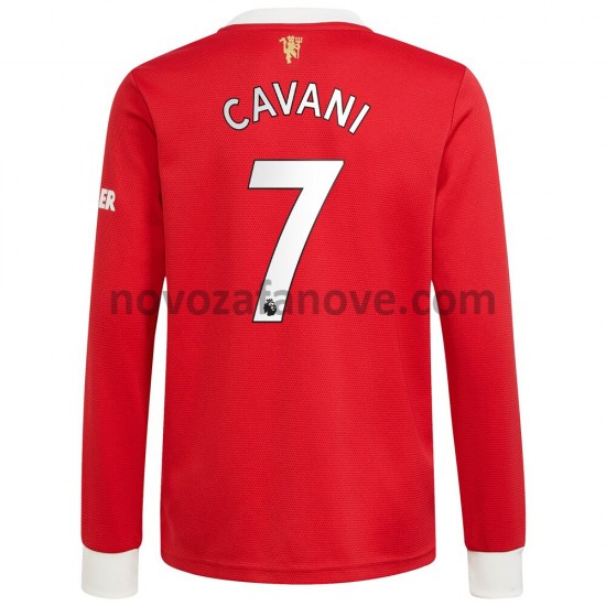 Nogometni Dres Manchester United Edinson Cavani 7 Domaći 2021-2022 Dugim Rukavima