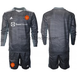 Nogometni Dres Manchester United Golmanski Dječji Gostujući 2021-2022 Dugim Rukavima