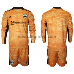 Nogometni Dres Manchester United Golmanski Dječji Domaći 2021-2022 Dugim Rukavima