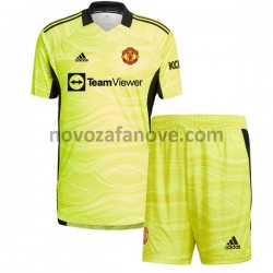 Nogometni Dres Manchester United Golmanski Dječji Domaći 2021-2022 Kratkih Rukava