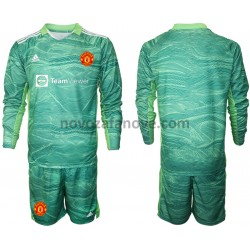 Nogometni Dres Manchester United Golmanski Dječji Treći 2021-2022 Dugim Rukavima