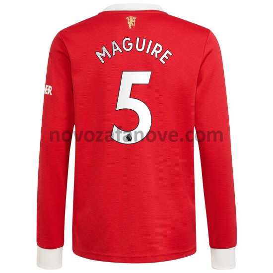 Nogometni Dres Manchester United Harry Maguire 5 Domaći 2021-2022 Dugim Rukavima