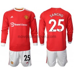 Nogometni Dres Manchester United Jadon Sancho 25 Dječji Domaći 2021-2022 Dugim Rukavima