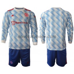 Nogometni Dres Manchester United Dječji Gostujući 2021-2022 Dugim Rukavima