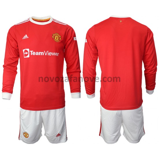 Nogometni Dres Manchester United Dječji Domaći 2021-2022 Dugim Rukavima