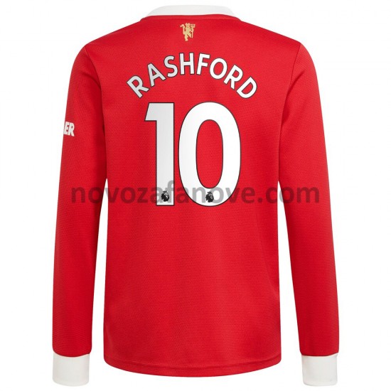 Nogometni Dres Manchester United Marcus Rashford 10 Domaći 2021-2022 Dugim Rukavima