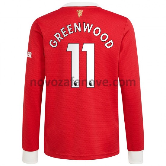 Nogometni Dres Manchester United Mason Greenwood 11 Domaći 2021-2022 Dugim Rukavima