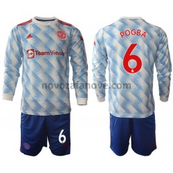 Nogometni Dres Manchester United Paul Pogba 6 Dječji Gostujući 2021-2022 Dugim Rukavima