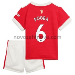 Nogometni Dres Manchester United Pogba 6 Dječji Domaći 2021-2022 Kratkih Rukava