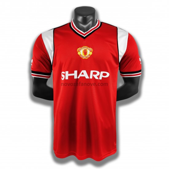 Nogometni Dres Manchester United Retro Domaći 1985 Kratkih Rukava