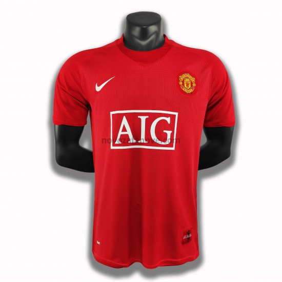 Nogometni Dres Manchester United Retro Domaći 2007-2008 Kratkih Rukava