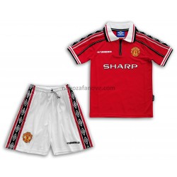 Nogometni Dres Manchester United Retro Dječji Domaći 1998-1999 Kratkih Rukava