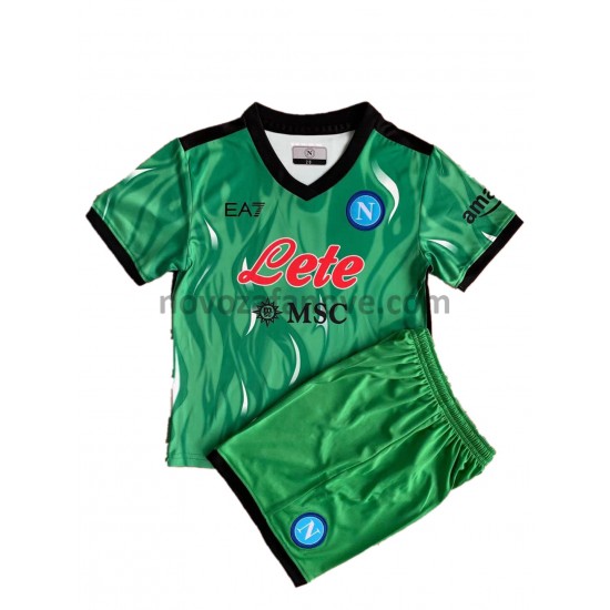 Nogometni Dres SSC Napoli Golmanski Dječji Domaći 2021-2022 Kratkih Rukava