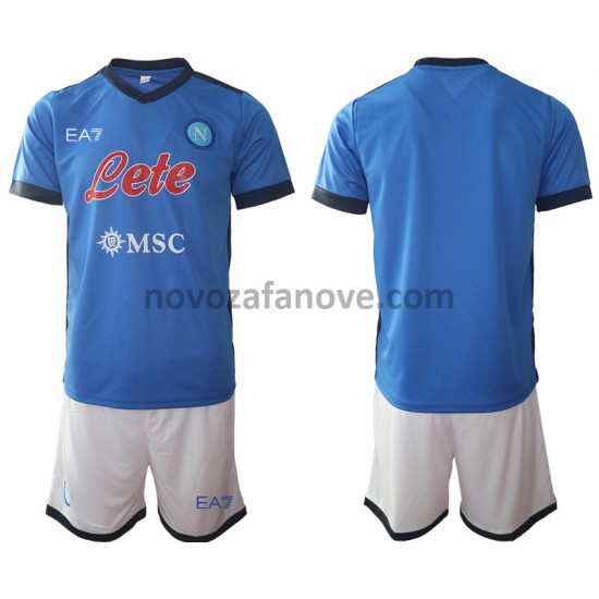 Nogometni Dres SSC Napoli Dječji Domaći 2021-2022 Kratkih Rukava