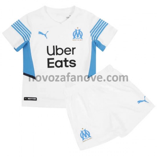 Nogometni Dres Olympique de Marseille Dječji Domaći 2021-2022 Kratkih Rukava