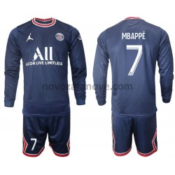 Nogometni Dres Paris Saint-Germain Mbappé 7 Dječji Domaći 2021-2022 Dugim Rukavima