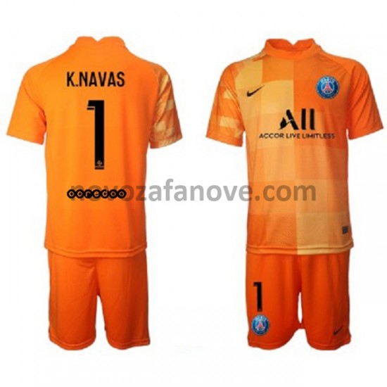 Nogometni Dres Paris Saint-Germain Golmanski Keylor Navas 1 Dječji Domaći 2021-2022 Kratkih Rukava
