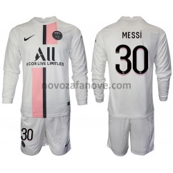 Nogometni Dres Paris Saint-Germain Lionel Messi 30 Dječji Gostujući 2021-2022 Dugim Rukavima