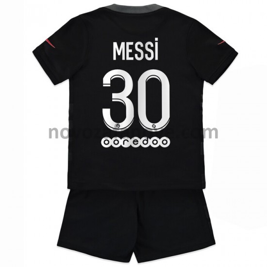 Nogometni Dres Paris Saint-Germain Lionel Messi 30 Dječji Treći 2021-2022 Kratkih Rukava