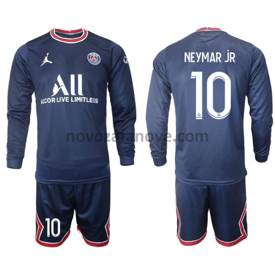 Nogometni Dres Paris Saint-Germain Neymar JR 10 Dječji Domaći 2021-2022 Dugim Rukavima