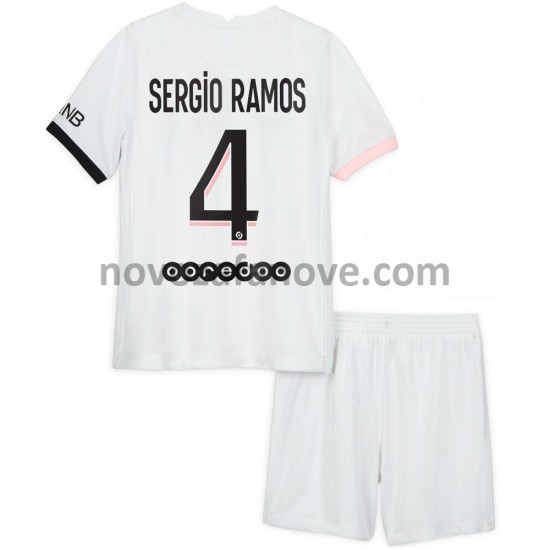 Nogometni Dres Paris Saint-Germain Sergio Ramos 4 Dječji Gostujući 2021-2022 Kratkih Rukava