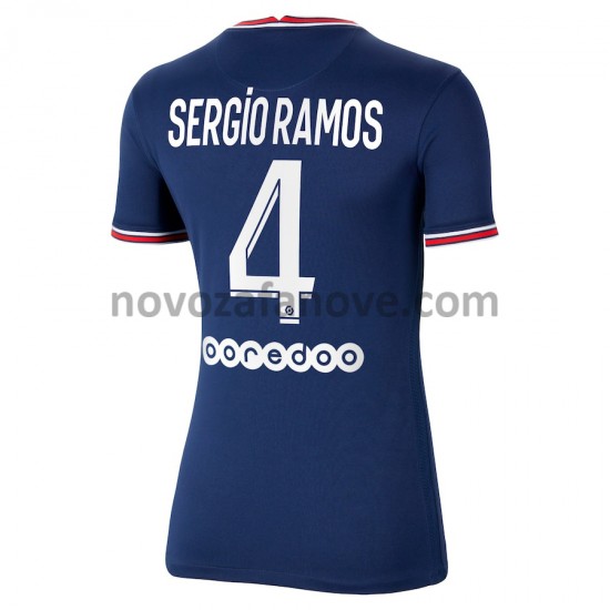 Nogometni Dres Paris Saint-Germain Sergio Ramos 4 Ženska Domaći 2021-2022 Kratkih Rukava