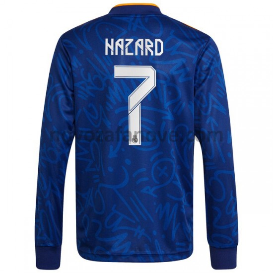Nogometni Dres Real Madrid Eden Hazard 7 Gostujući 2021-2022 Dugim Rukavima