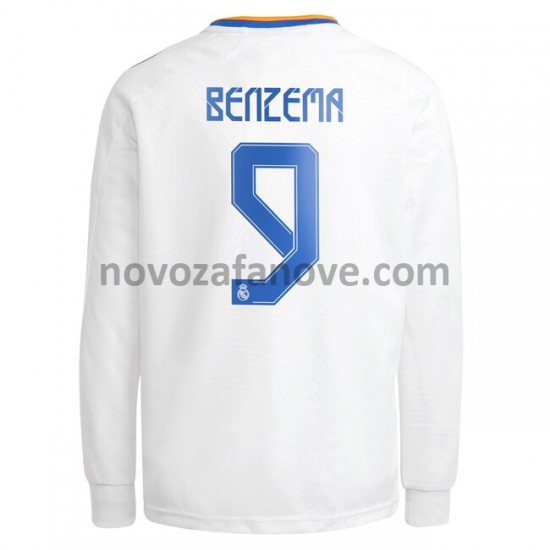 Nogometni Dres Real Madrid Karim Benzema 9 Domaći 2021-2022 Dugim Rukavima