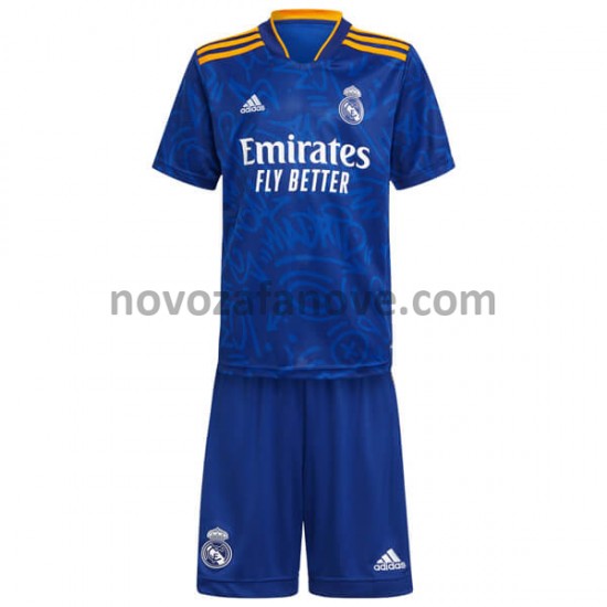 Nogometni Dres Real Madrid Dječji Gostujući 2021-2022 Kratkih Rukava