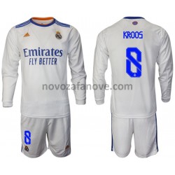Nogometni Dres Real Madrid Kroos 8 Dječji Domaći 2021-2022 Dugim Rukavima