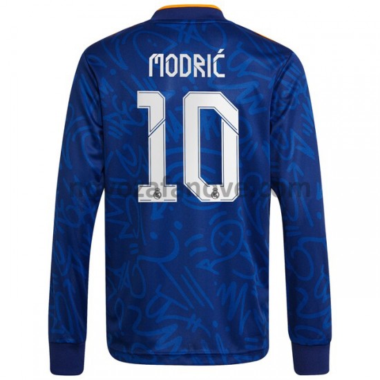 Nogometni Dres Real Madrid Luka Modrić 10 Gostujući 2021-2022 Dugim Rukavima
