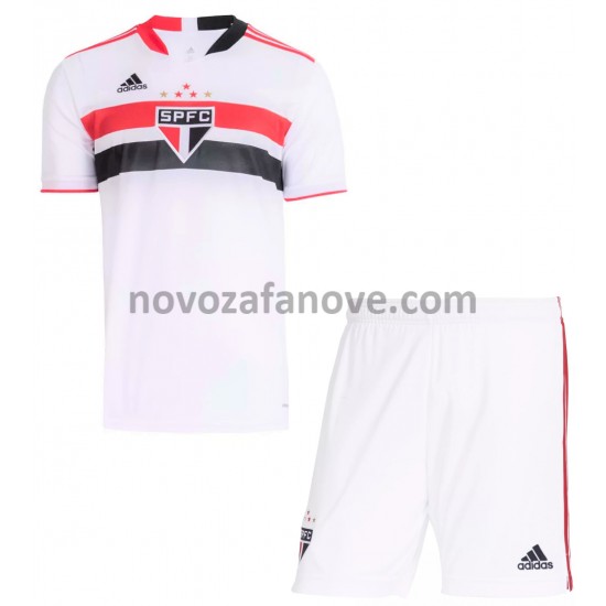 Nogometni Dres São Paulo Dječji Domaći 2021-2022 Kratkih Rukava