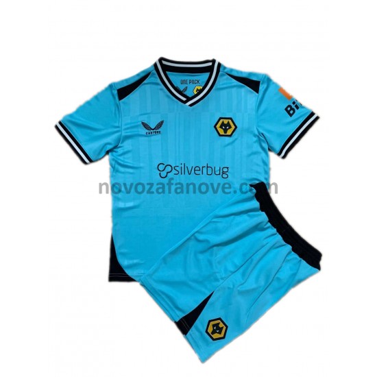 Nogometni Dres Wolverhampton Wanderers Golmanski Dječji Treći 2021-2022 Kratkih Rukava