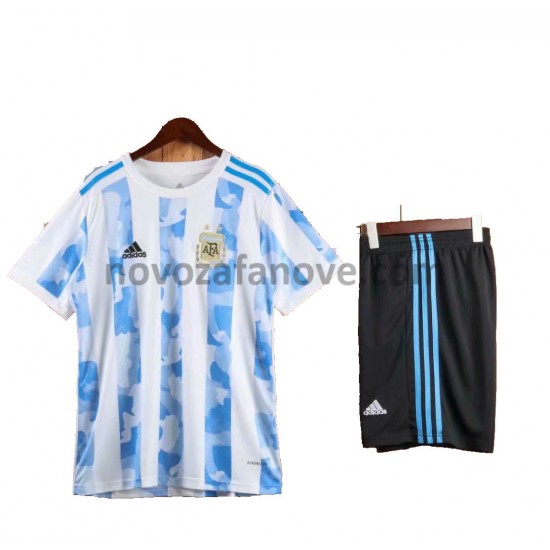 Nogometni Dres Argentina Dječji Domaći 2021 Kratkih Rukava