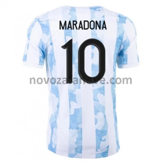 Nogometni Dres Argentina Maradona 10 Domaći 2021 Kratkih Rukava