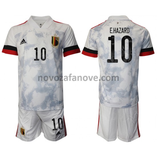 Nogometni Dres Belgija Eden Hazard 10 Dječji Gostujući Euro 2020 Kratkih Rukava