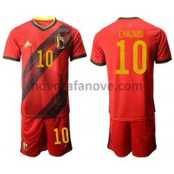 Nogometni Dres Belgija Eden Hazard 10 Dječji Domaći Euro 2020 Kratkih Rukava