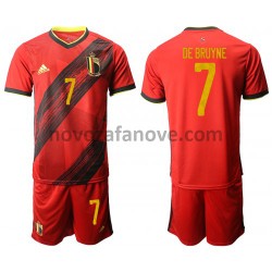 Nogometni Dres Belgija Kevin De Bruyne 7 Dječji Domaći Euro 2020 Kratkih Rukava