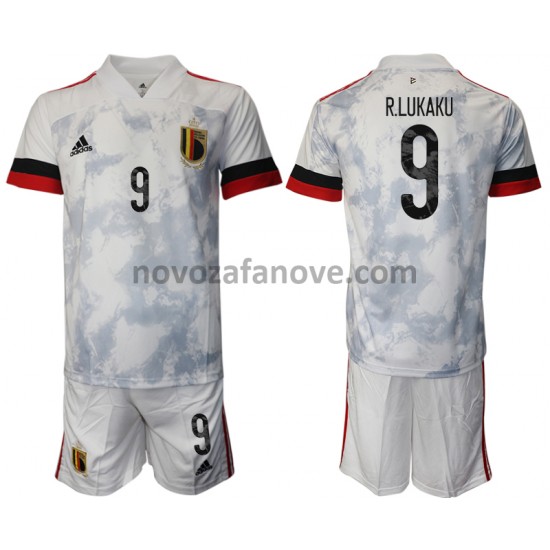 Nogometni Dres Belgija Romelu Lukaku 9 Dječji Gostujući Euro 2020 Kratkih Rukava